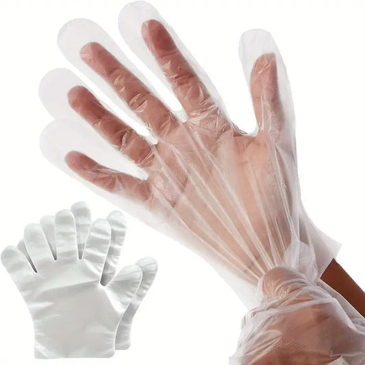 Plastic Transparent Gloves - 100 pack